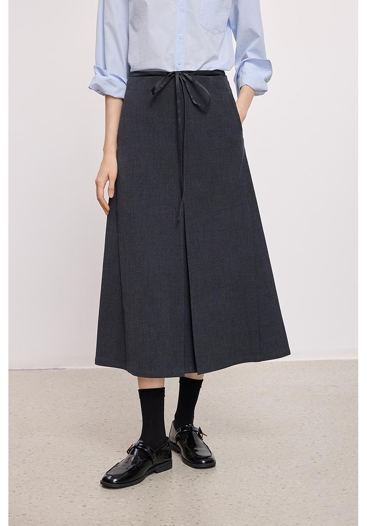 LILY High Waisted Pleated A-Line Skirt for Women