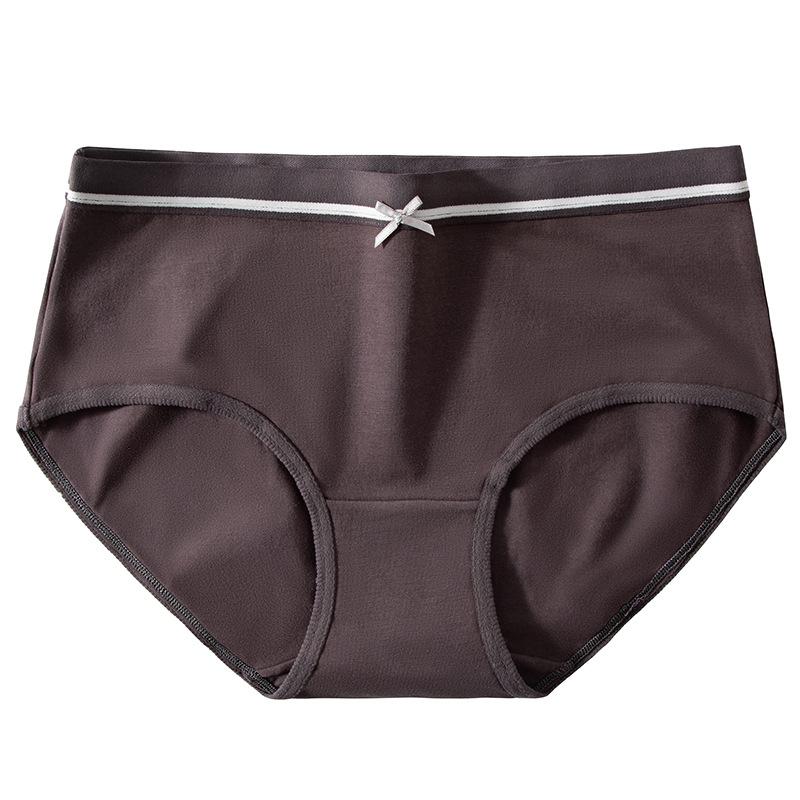 Нижнее белье из чистого хлопка, женские, со средней высокой талией, женские бесшовные трусы из чистого хлопка, большие размеры, простые хлопковые трусы для девочек
