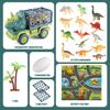 Large Dinosaur Truck Toys for Kids Jurassic Tyrannosaurus Rex Transport Car Carrier Truck with Dino Figures Eggs for Boys Girls