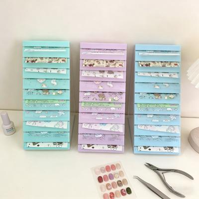 Коробка для хранения переводной фольги для нейл-арта, 10 отделений, пластиковая, для рулонов фольги, органайзер для наклеек, профессиональный, для DIY, салонного использования, пылезащитный, для хранения фольги для маникюра