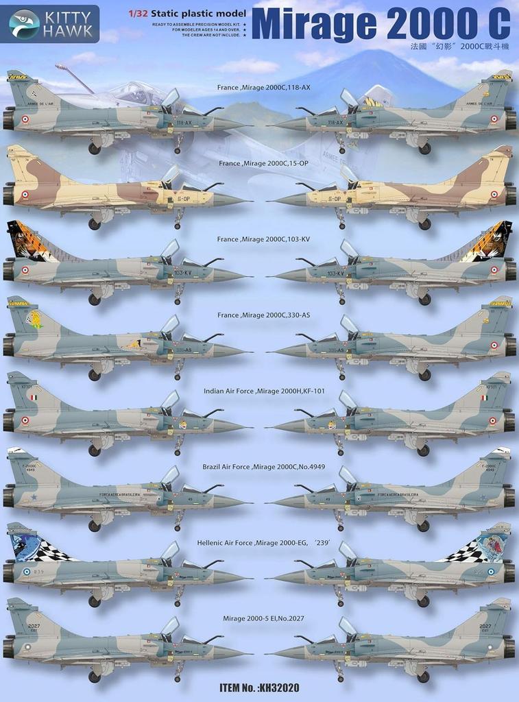 Kitty Hawk Model Mirage 2000 C Пластиковая модель KH32020 1/32 (Самолет)