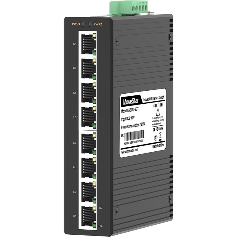 MoweStar Industrial Gigabit DIN Rail Ethernet Switches