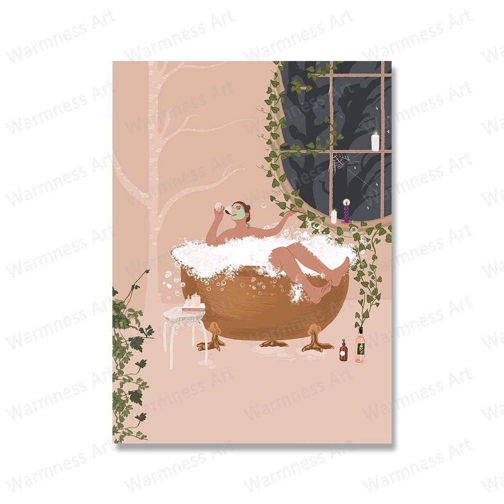 Феминистские плакаты Женская сила Настенное искусство Холст Живопись Принты Подарок для девочек Современные картины для ванной комнаты, гостиной, украшения дома Без рамы