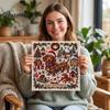 DIY Craft Supplies for Adults Christmas Animal Cross Stitch Kit, Holiday Embroidery Starter Seasonal Themed Art Projects Pattern, Festive Kit
