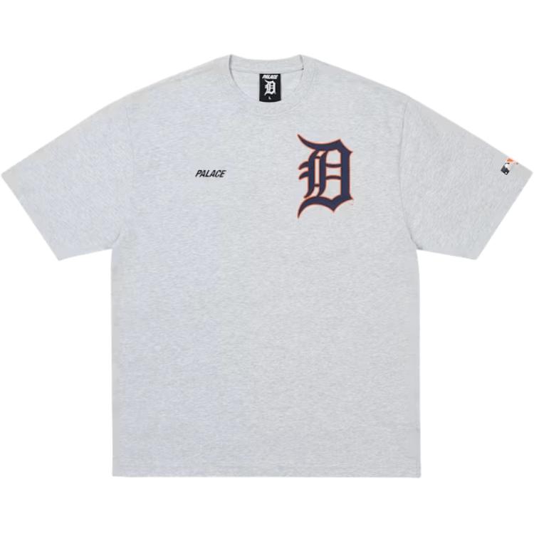 Palace X Футболка Detroit Tigers Серая меланж Унисекс Топы P31ES119