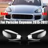 Для Porsche Cayenne 2015 2016 2017 Передняя крышка фары Лампа Крышка фары Оболочка Маска Абажур Стеклянная линза Автоаксессуары