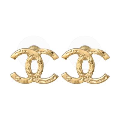 Металлические серьги, украшенные металлическим логотипом Double C, женские серьги, золотые, ABC502-B15385-NU492