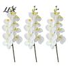 No Watering Faux Phalaenopsis for Tabletop Artificial Silk Orchid Flower Home Decor, Realistic Velvet Plant Stunning Orchids Birthday Gifts