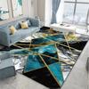 Геометрический зеленый декоративный ковер для гостиной, большой площади, для дома, у дивана, коврик для журнальных столиков, моющийся, современный ковер для спальни