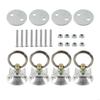 4 Sets L Track Tie Down Kit Tie Down System with Round Rings for Truck Beds or Trailers Round Tie Down Anchors Point Kit