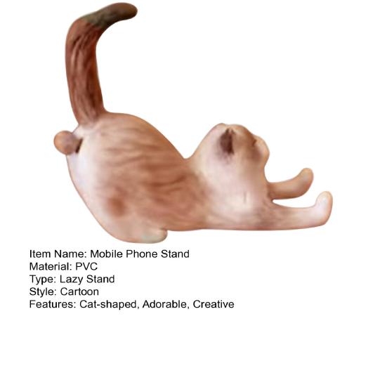 Yousheng Cat Phone Holder Cute Cat Statue Mobile Phone Stand Desktop Animal Figurine Office Desk Decor Accessories Gift for Cat Lovers