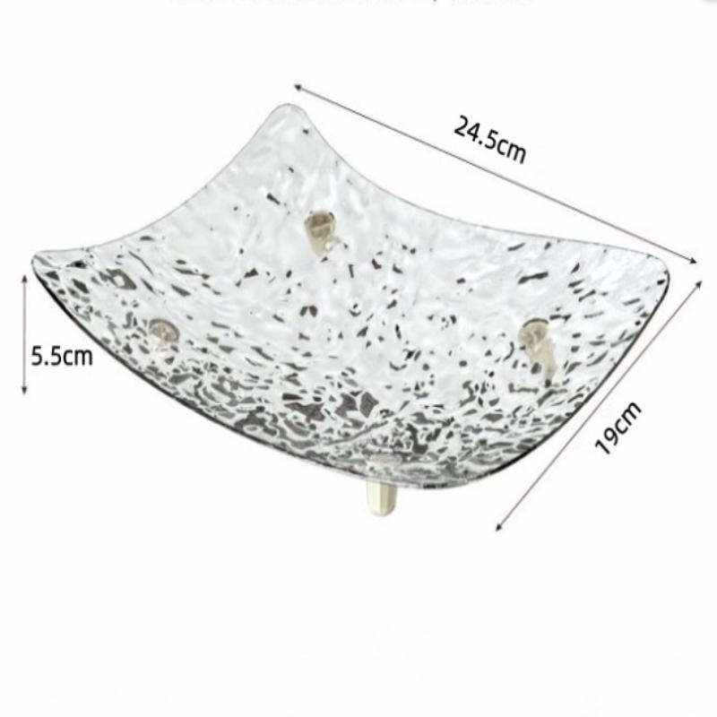 Прозрачные квадратные фруктовые тарелки Гостиная Орехи Закуски Фруктовое блюдо Стол для вечеринки Конфеты Еда Поднос для хранения Фруктовая тарелка Костяная тарелка