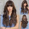 Длинные объемные волнистые синтетические парики, черный, фиолетовый, розовый, омбре, светло-персиковый розовый парик для женщин, повседневная вечеринка, косплей, термостойкий