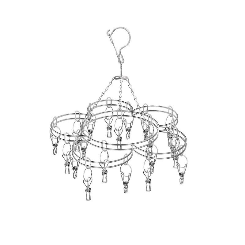 20 Нержавеющих Прищепок Сталь Носки для Стирки Белья Сушилка Стойка Принадлежности