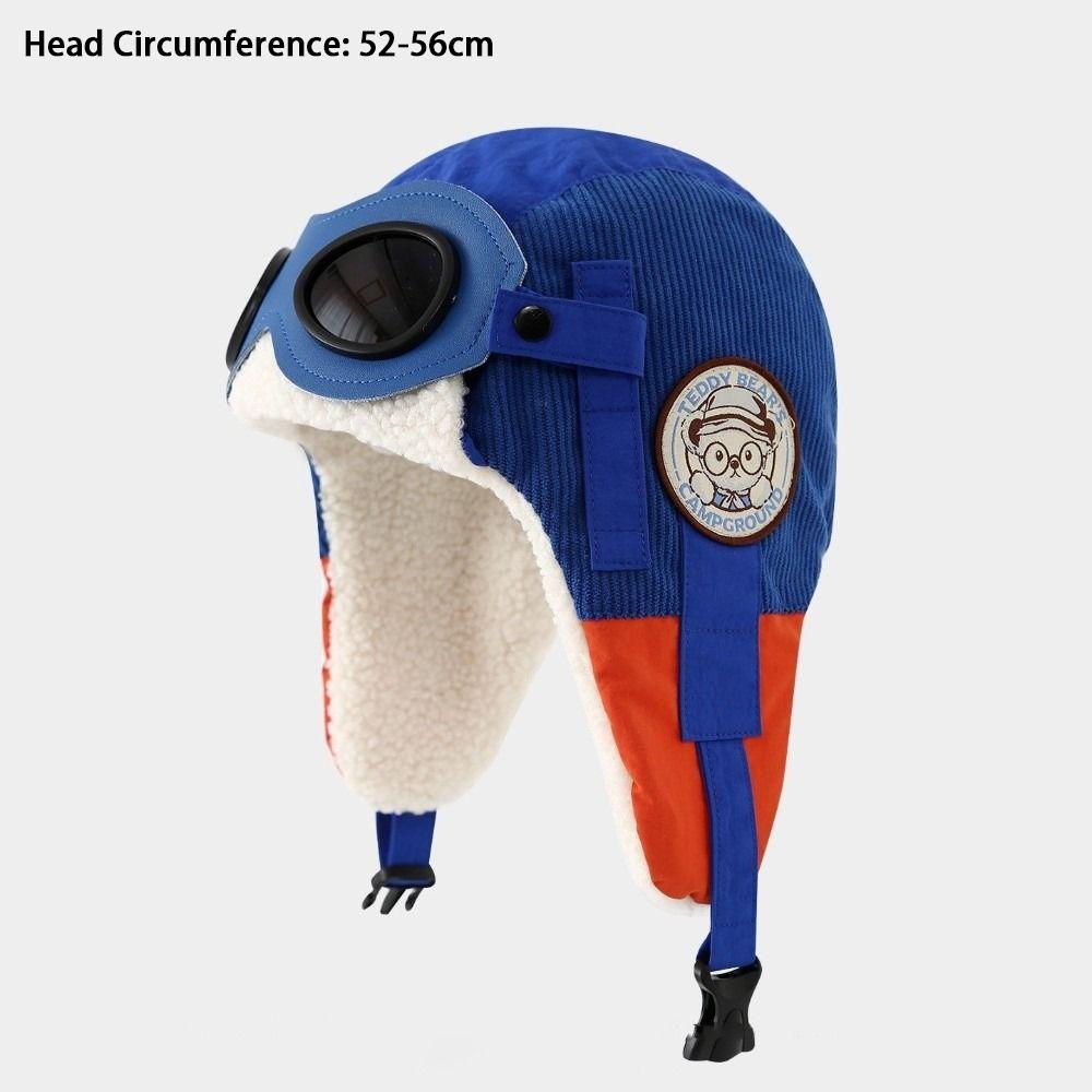Милая мультяшная детская шапка-пилот, теплая шапка, защищающая от холода, новая шапка с защитой ушей, зимняя