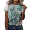 Летние женские футболки с цветочным принтом, женская одежда, топы большого размера, футболки, повседневные модные женские футболки в стиле Харадзюку с круглым вырезом