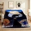 Dragon Moon Flannel Blanket Throw Blanket Soft Warm Sofa Bed Camping Home Decor Unique Christmas Gift C9211364