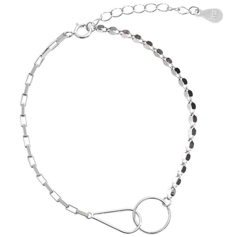 Trend Ring Interlocking Girlfriend Bracelet Women'S Fashion Versatile Simple Personality Geometric Chain Bracelet Women