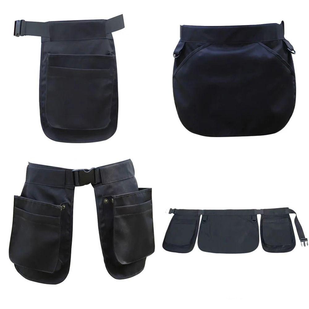 Multi-pocket Apron Belt Bag Black Fanny Pack Wear Resistant Tool Pouch Travel