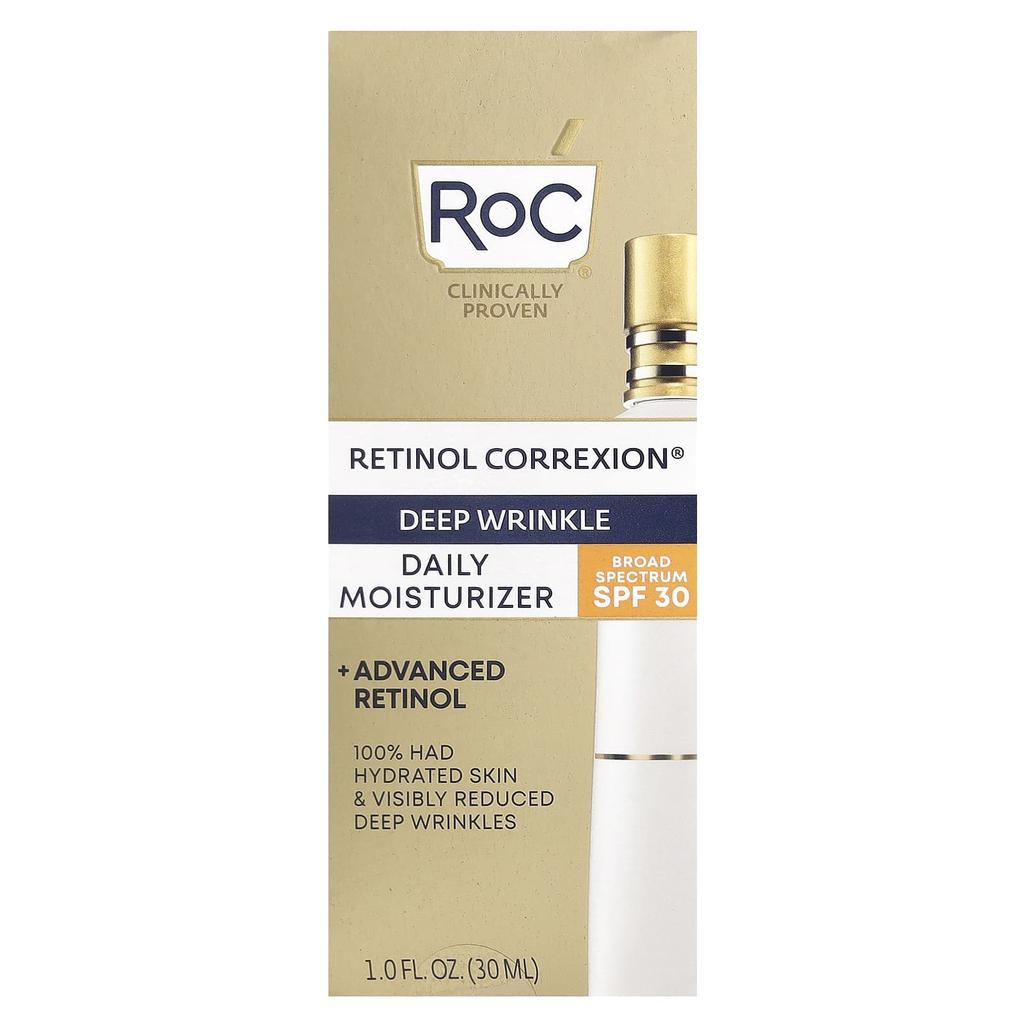 Roc Retinol Correxion®, Ежедневный увлажняющий крем против глубоких морщин, SPF 30, 1 жидкая унция (30 мл)