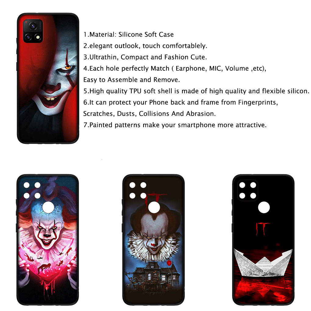 Чехол для iPhone 16 15 Xiaomi Redmi Note 14 13 12 11 Pro Max X 16e Samsung Galaxy S25 S24 S23 Moto OPPO Huawei чехол для телефона «Оно» Стивена Кинга «Пеннивайз»