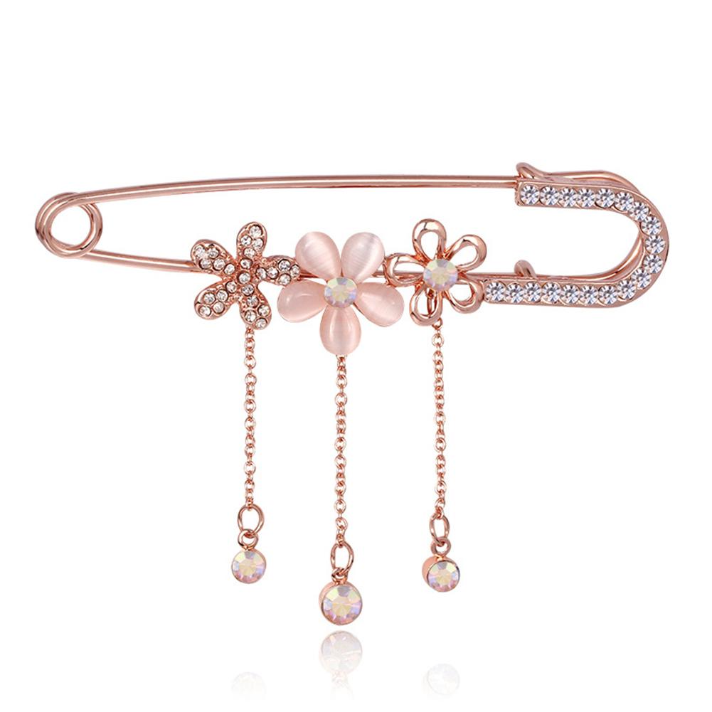Women Lady Fashion Sweet Flower Brooch Scarves Buckle Jewelry Clothing Accessories