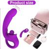 2 In 1 Tongue Vibrator Female Erotica Clitoral Stimulator 10 Frequencies Rechargeable Waterproof Silicone for Adults Erotica for Women and Couples