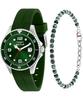 230 Silicone Strap Green Dial Quartz R3251161059 100M Men's Watch With Extra Bracelet