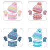 Warm Ears Baby Hat Scarf Gloves Set Gradient Color Kids Hat Set Toddler Knitted Hat  Outdoor