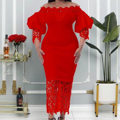 Сплошной цвет с принтом, лето, весна, на одно плечо, с рукавами 1/2, с высокой талией, с открытыми плечами и запахом, кружевное лоскутное платье с рукавами-фонариками, платье