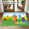 Crystal Velvet Square Rug Custom NameNumberblocks Pattern Non Slip Home Floor Decor Rug