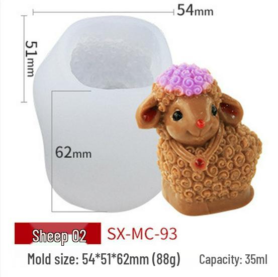 Силиконовая форма Sanxin «Кудрявый барашек» для изготовления мыла, свечей и выпечки тортов своими руками