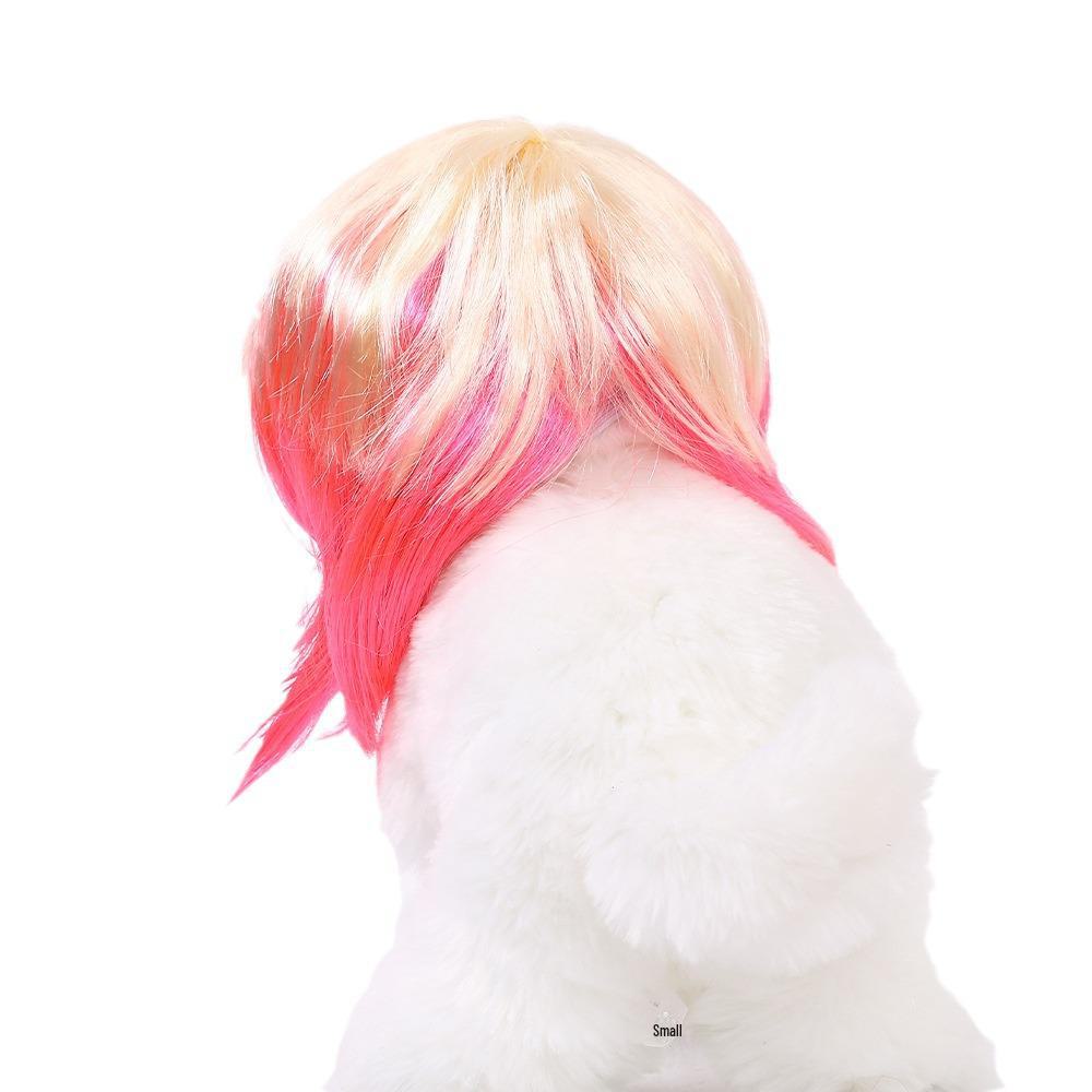 Двухцветные парики с челкой для кошек и собак: Универсальный аксессуар для питомца на Хэллоуин