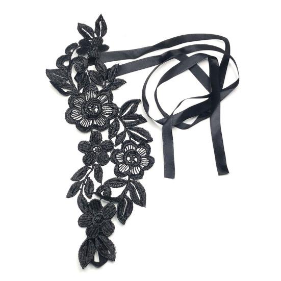 1 Pair Foot Cover with Toe Ring Hollow Out Lace Flower Applique Temptation Solid Color Close-fitting Honeymoon Wedding Night Foot Cover Foot