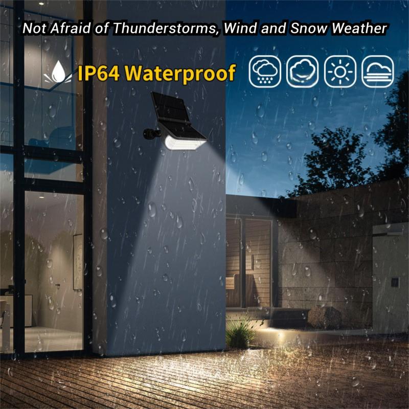 1-2PCS Solar Landscape Spotlights Garden 65LED Solar Pathway Light Outdoor Dual Solar Panels Wall Lamp Waterproof Porch Garage