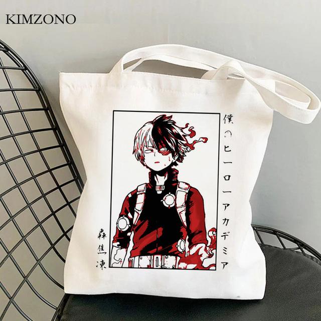 Сумка для покупок My Hero Academia bolso, многоразовая сумка-тоут для продуктов bolsa, джутовая сумка, тканевая сумка sacola, многоразовая ткань cabas