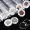 Accessories Coin capsules 100pcs Plastic Holder Container Storage Case