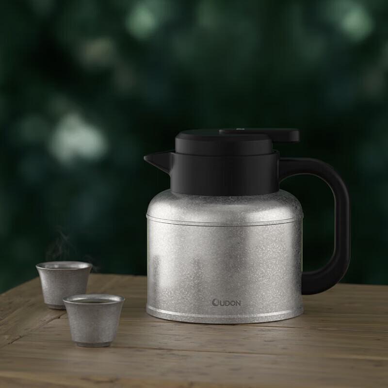 OUDON 950ml Pure Titanium Insulated Tea Pot with Temperature Display