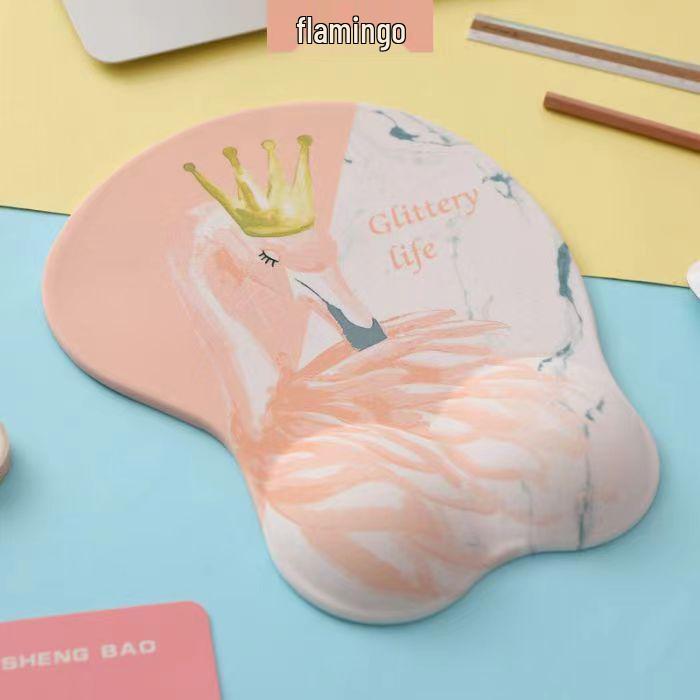3D Милый Мультяшный Силиконовый Коврик для Мыши с Подставкой для Запястья из Пены с Памятью