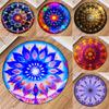Круглый коврик для йоги с принтом разноцветной мандалы, коврик для гостиной девочек, коврик на диван, мягкий коврик для спальни у кровати, подставка под журнальный столик, для чтения