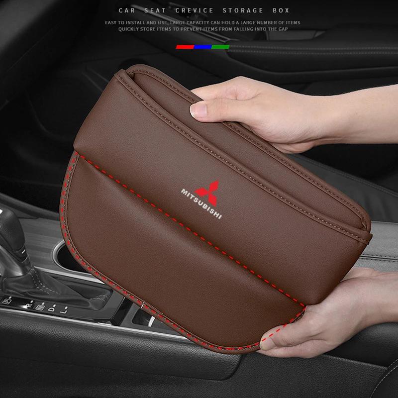 gjbf4 Car Seat Gap Pocket Automatic Seats Slot Box Storage Organizer For Mitsubishi ASX Galant Mirage Lancer Cordia Pajero Outlander