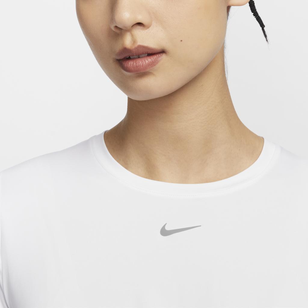 Nike Женская футболка с коротким рукавом Slim Fit с логотипом Белая HJ1055-100