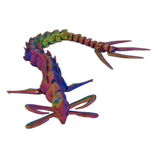 3D Printed Sea Creature Toy Deep Sea Animal Figurine with Movable Joints Articulated Mythical Ocean Predator Model Decoration Ocean Lovers Gift