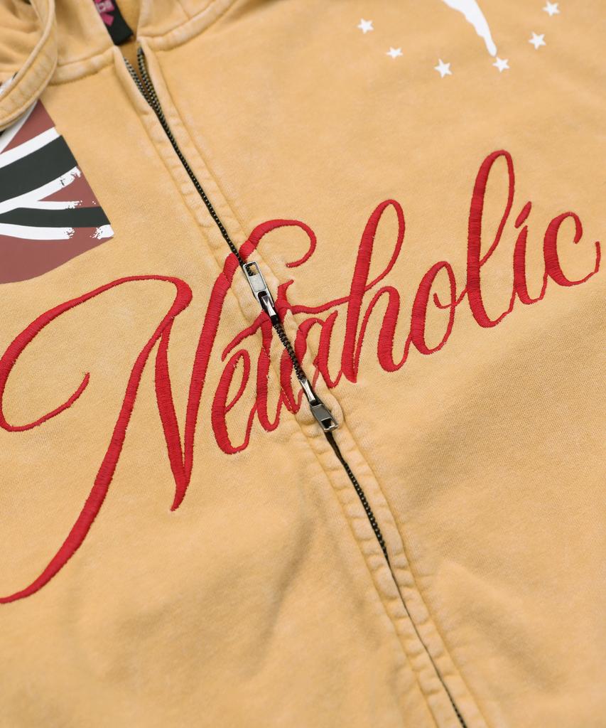 Черная толстовка на молнии Glack Ghd041 Netaholic Vintage (желтый)