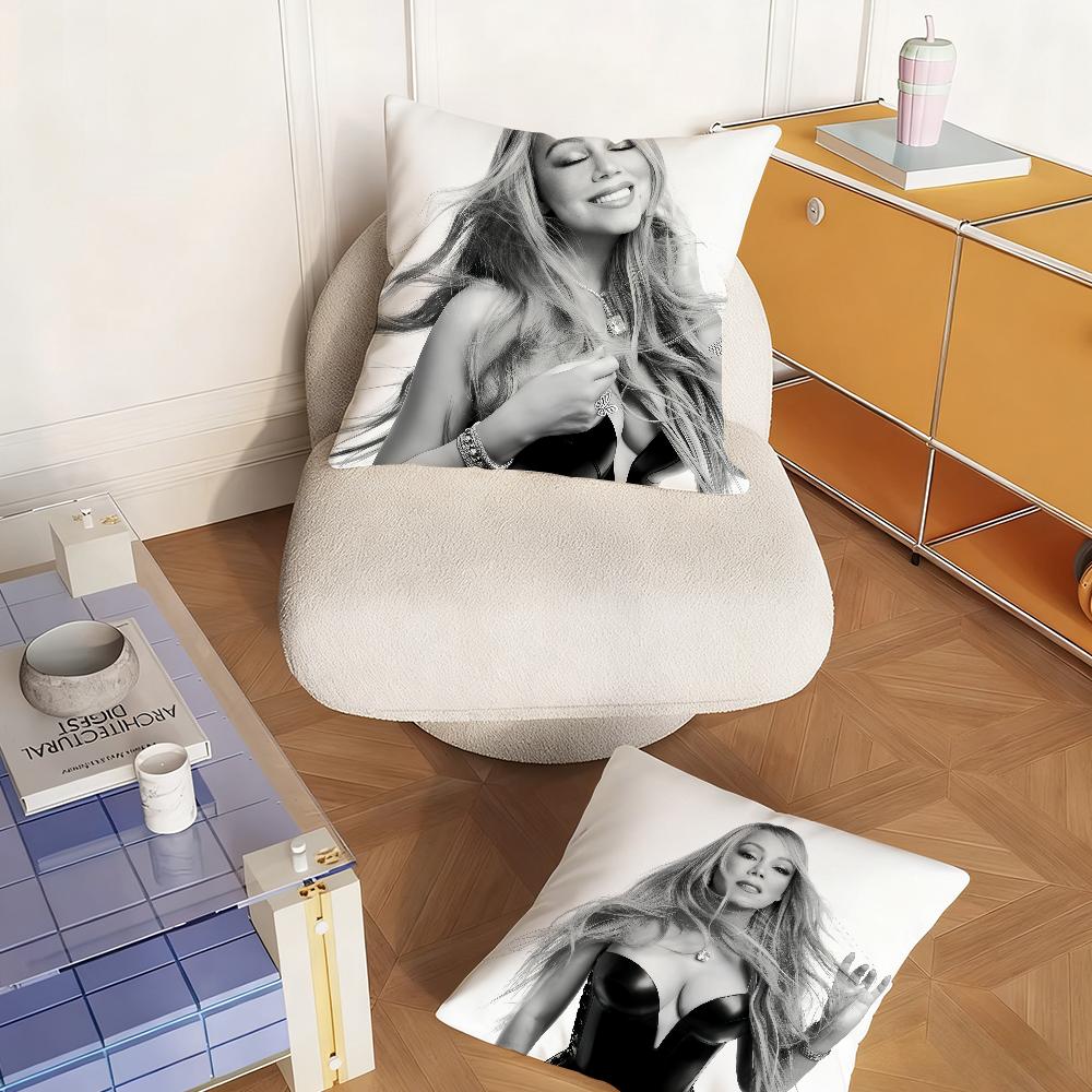Classic Singer MMariah Carey Here For It All Pillow Case Bedroom Sofa Living Room Backrest Decoration Square Cushion Nap Time