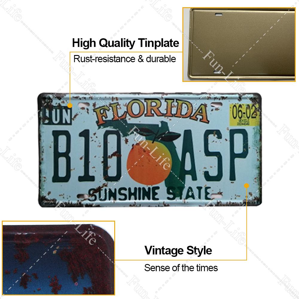 Винтажный бразильский плакат с номером автомобиля, номерной знак, популярный город, национальный флаг Бразилии, ретро жестяные знаки, домашний декор, наклейки 15x30 см