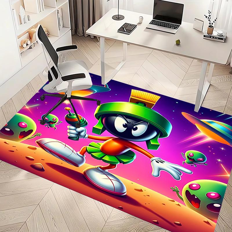 1pc Marvin the Martian Print Area Rug - Soft, Washable Non-Slip Indoor Mat, Living Room, Home Office Decorative Rug,Office Decorative