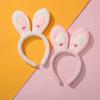 Super Cute Wool Rabbit Head Headband for Women Ladies Party Performance Holiday Head Wears Princess Girls Lovely Bunny Head Hoop