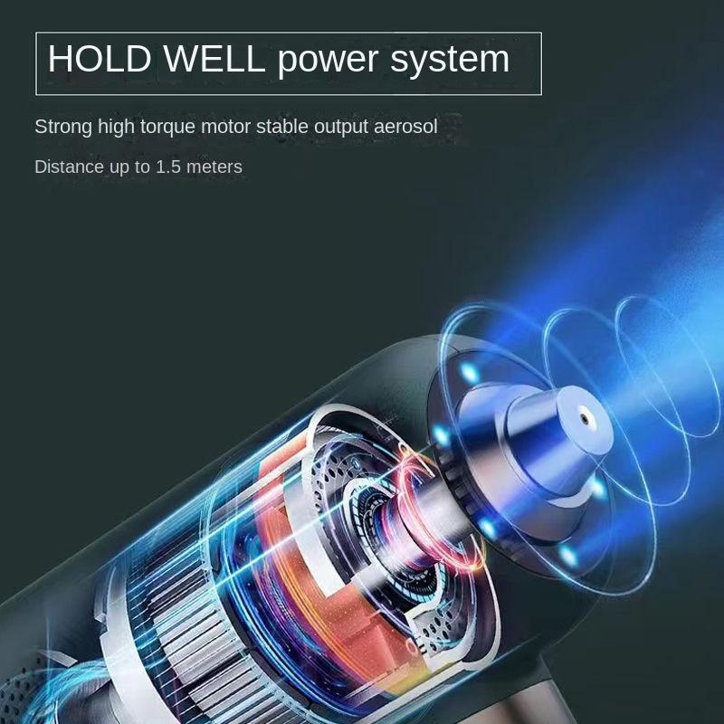 Мини беспроводной электрический распылитель-санитайзер USB-перезаряжаемый нано-распылитель синего света для дезинфекции, машина-генератор тумана для дома и сада