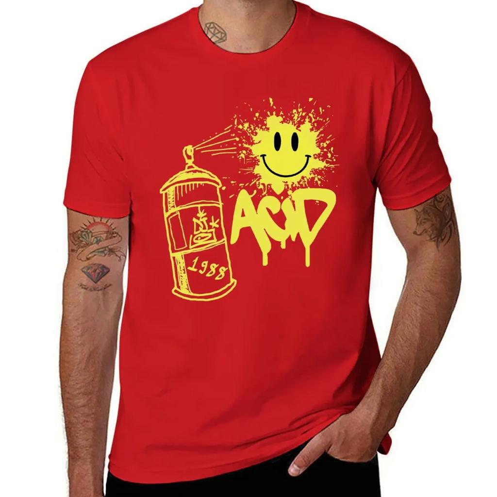 House Music - Acid Rave Retro Party 1988 T-Shirt anime clothes summer tops shirts men